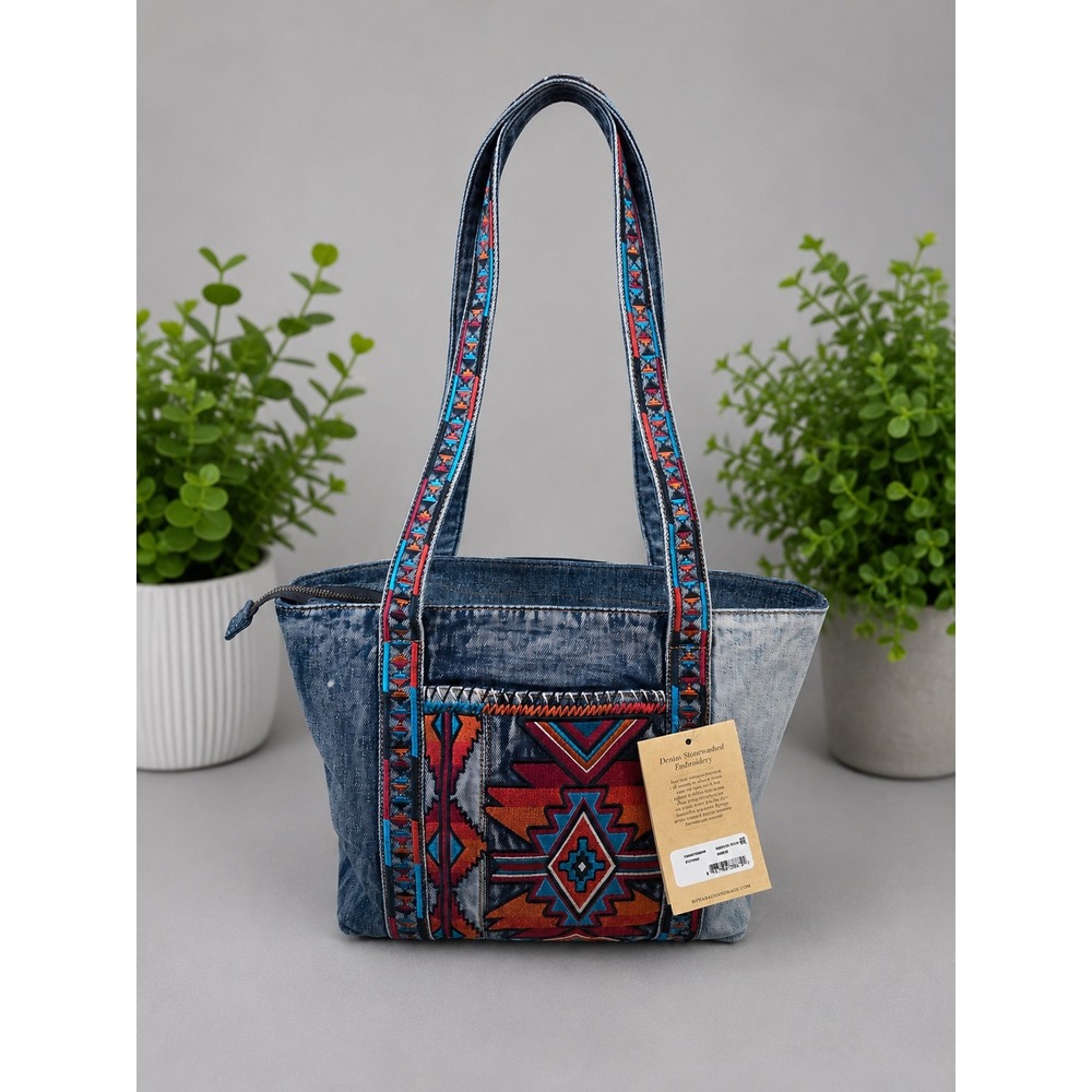 PN21 Patricia Nash Denim Nevoso tote